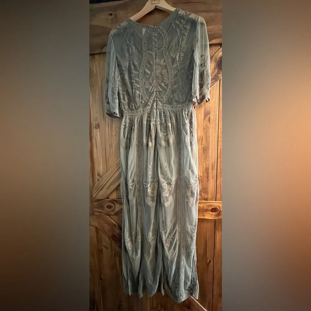 Free People Sheer Olive Dress - Picture 6 of 6